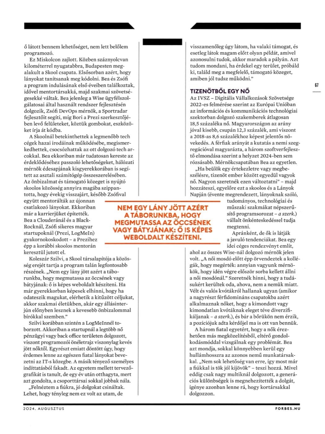 Forbes Hungary, August 2024